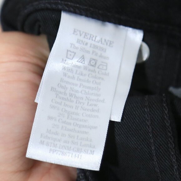 NWT Everlane The Slim Fit Jean Low Stretch Men's Black Size 38x30 - Picture 7 of 9